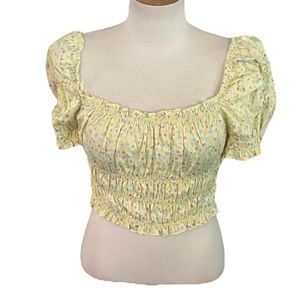 Zara Floral Crop Top Size Medium